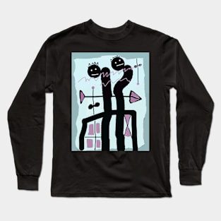 The Kids and Love's Arrow Stick Figure Long Sleeve T-Shirt